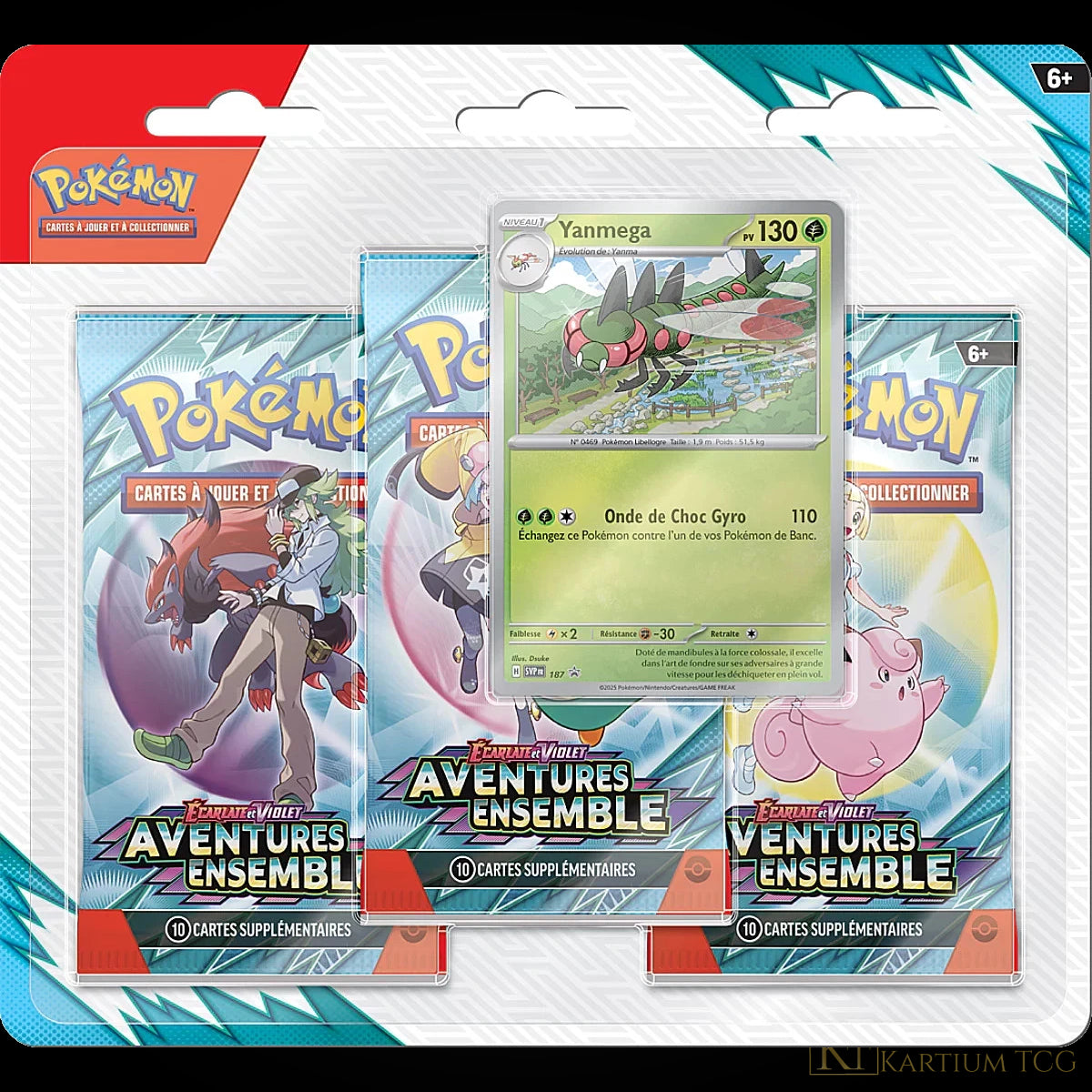 Tripack Pokémon EV09 Aventures Ensemble - 3 Boosters + Promo FR
