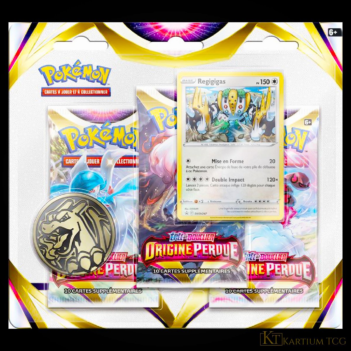 Tripack Pokémon EB11 Origine Perdue Regigigas - 3 Boosters + Promo FR